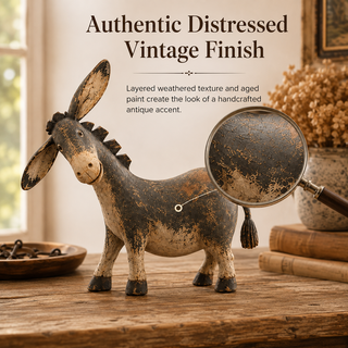 DonkeyCharm – Rustic Resin Figurine for Farmhouse Decor