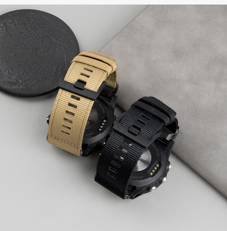 TrailWeave – Nylon Canvas Strap for Garmin QuickFit 20/22/26mm Watches