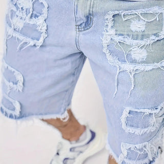 ⚡FrayDenim – Raw Hem Denim Shorts with Rips