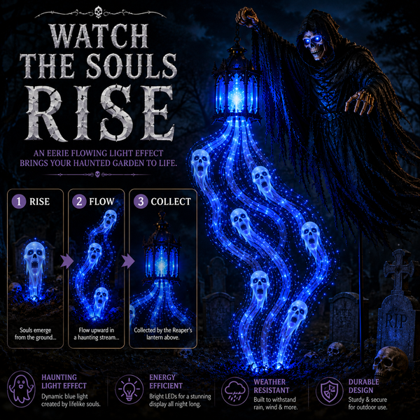 SoulHarvester – 💀 Solar-Powered Halloween Garden Light