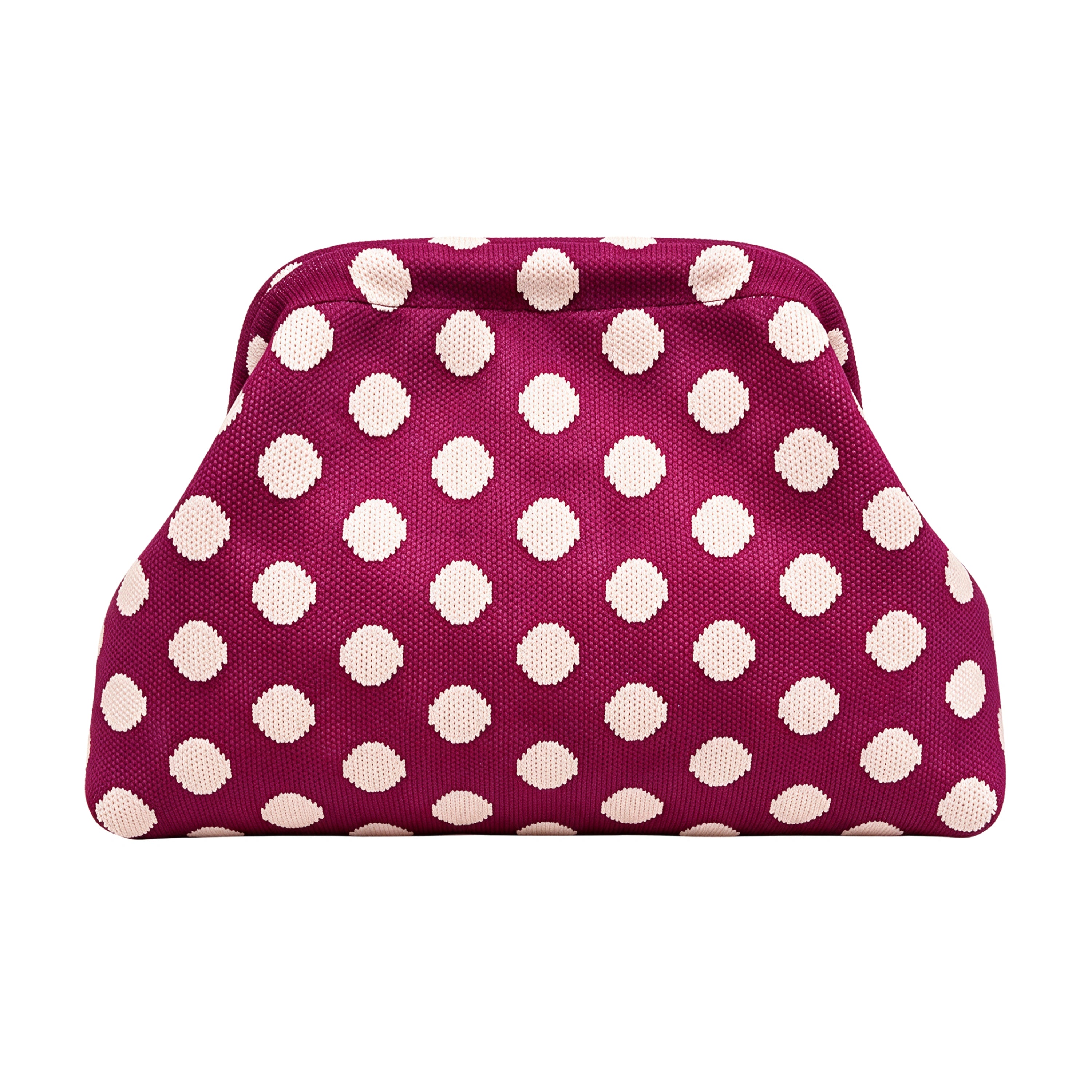 SnapKnit – Snap-Shut Knitted Makeup Bag with Wide Opening