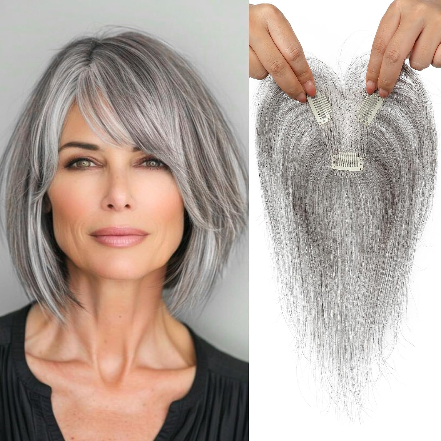 BangBlend – 🔥 Hair Topper with Bangs for Thinning Hair
