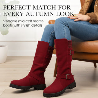 CozyCuff – Women's Slouchy Mid-Calf Boots