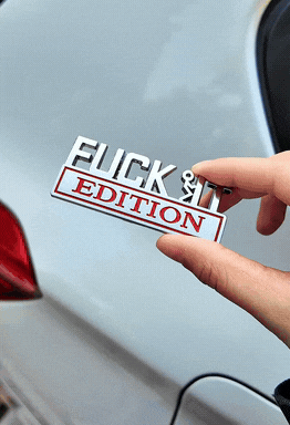 CheekyBadge – 🚗🔥 FUCK IT Edition Emblem Car Decal Accessory