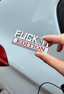 CheekyBadge – 🚗🔥 FUCK IT Edition Emblem Car Decal Accessory