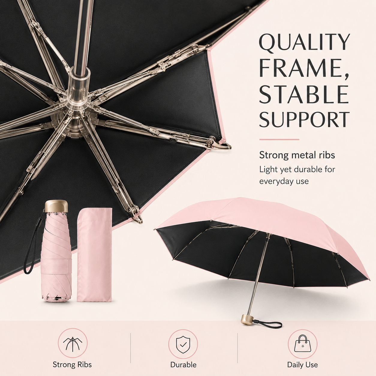 PocketHalo – Mini UV Capsule Umbrella with UPF50+ Sun Protection