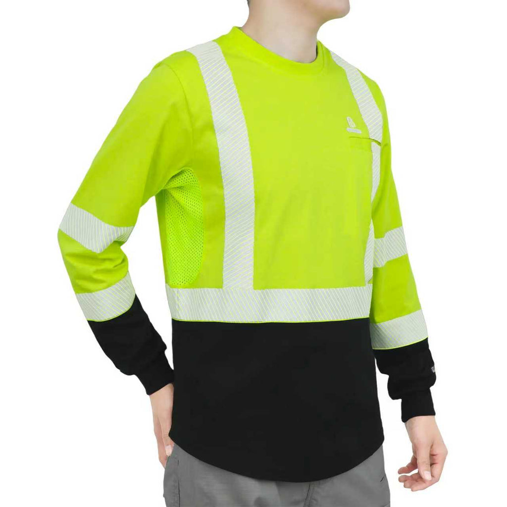 VentShield – 5.5 oz Lightweight Hi-Vis Summer Vented Mesh FR Long Sleeve T-Shirt