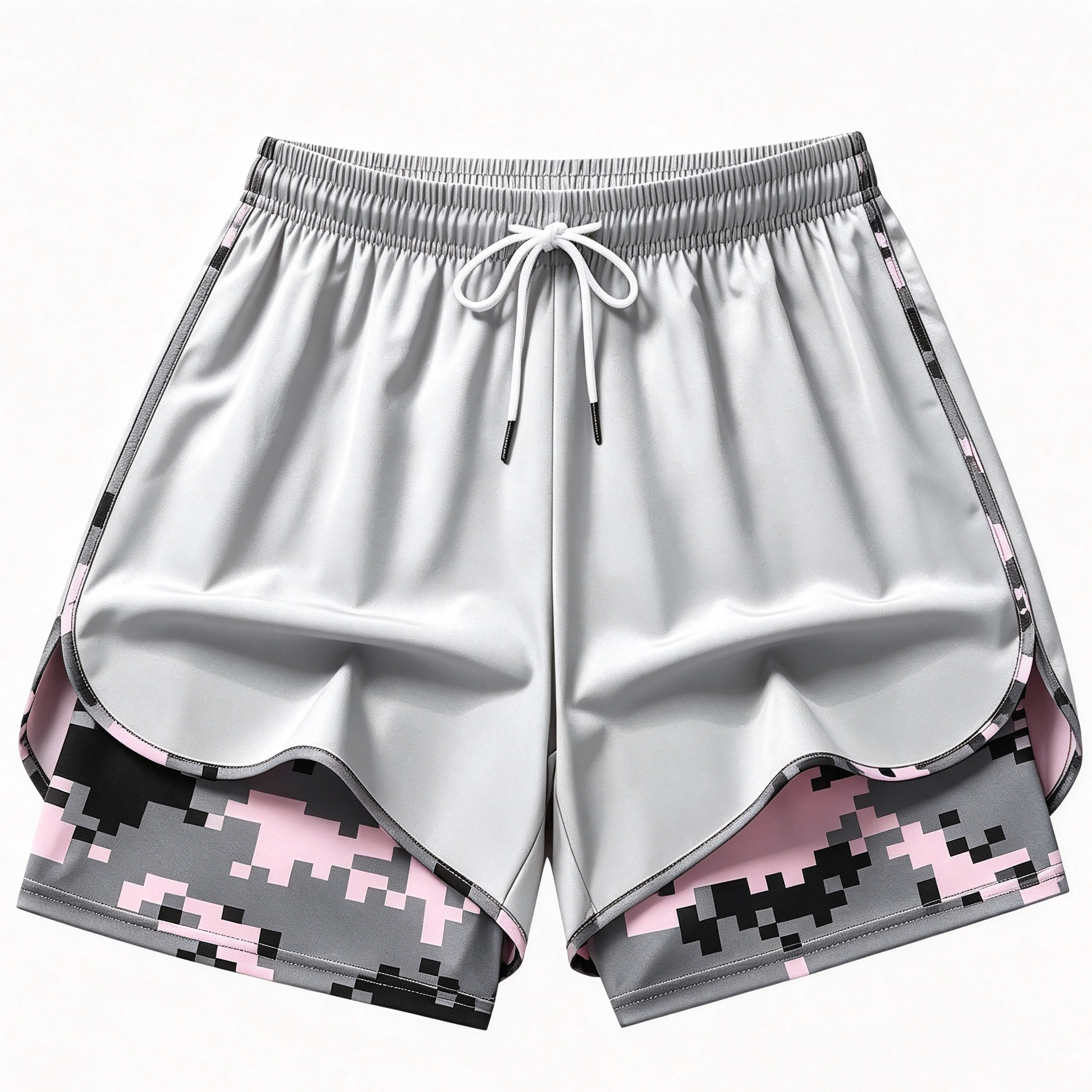MoveEase – Women’s Double-Layer Athletic Shorts with Pockets