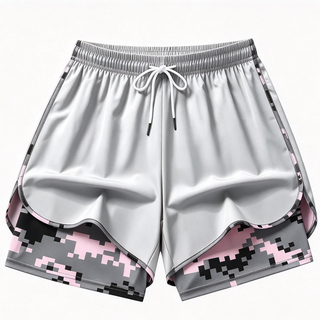 MoveEase – Women’s Double-Layer Athletic Shorts with Pockets