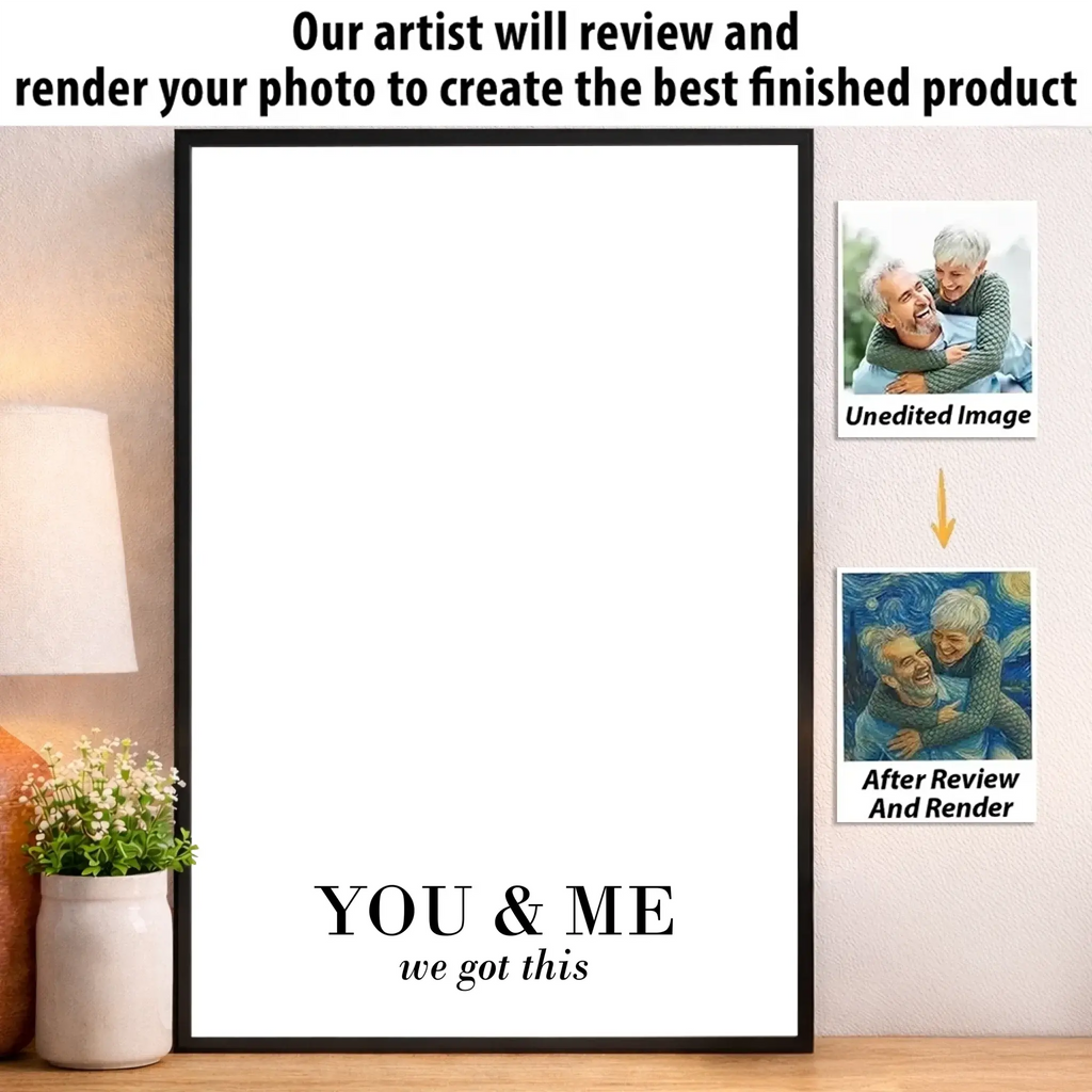 StarryTogether – Personalized Van Gogh Style Couple Portrait Poster or Canvas