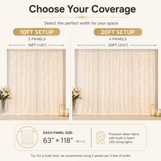 DreamGlow – Tulle Curtain Lights Set