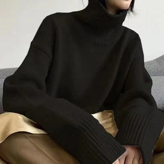CommuteCozy – Women's Cashmere Turtleneck Sweater