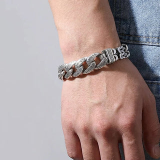 MantraLink – Men's Retro Six-Syllable Mantra Bracelet