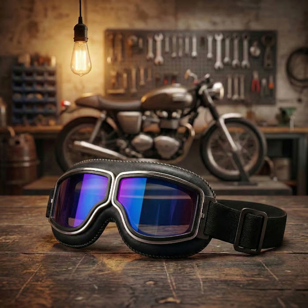 🔥 RetroRide – OTG Vintage Motorcycle Goggles (Fits Over Glasses)