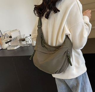 CrescentCarry – 🏆👜 Women's Plain-Color Nylon Crossbody Hobo Bag