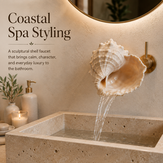 ShellCascade – 🐚Coastal Seashell Wall-Mount Faucet