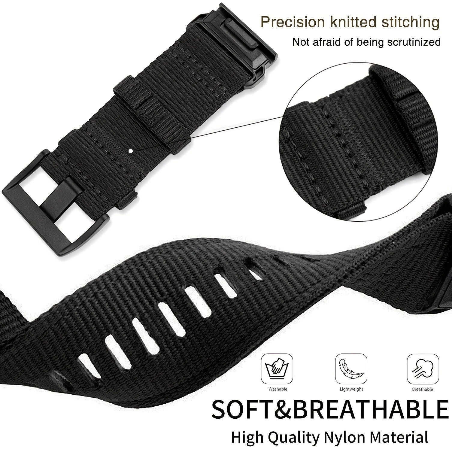 TrailWeave – Nylon Canvas Strap for Garmin QuickFit 20/22/26mm Watches