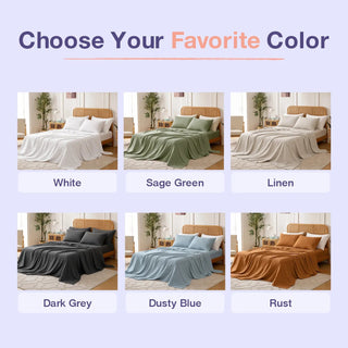 LinenDrift – 100% Linen 4-Piece Bed Sheet Set, Breathable & Moisture-Wicking