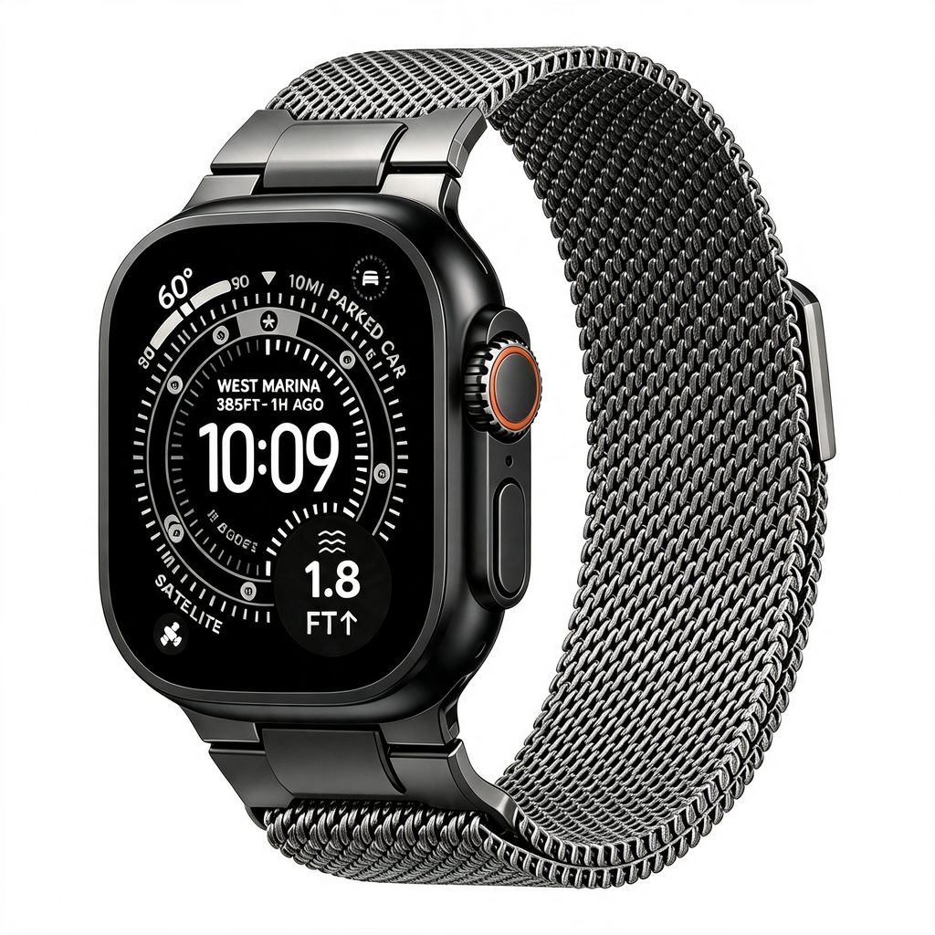 MechaMesh – Magnetic Milanese Loop Band for Apple Watch