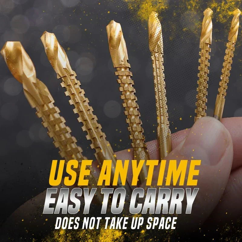 SerraBit – 🔥 ⚡ 6-Piece Titanium Serrated Drill Bit Set