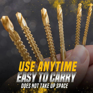 SerraBit – 🔥 ⚡ 6-Piece Titanium Serrated Drill Bit Set