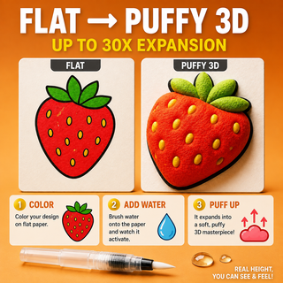PuffMagic – ✨3D Puff-Effect Textured Craft Paper ✈️