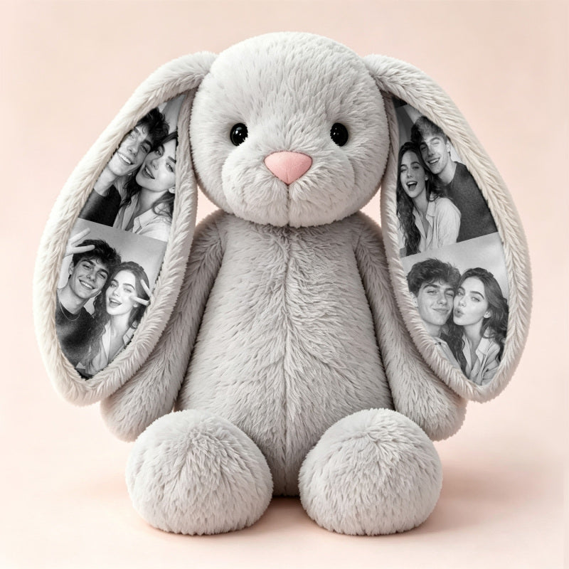 EarMemories – Custom Photo Bunny Plush with Hidden Picture Ears