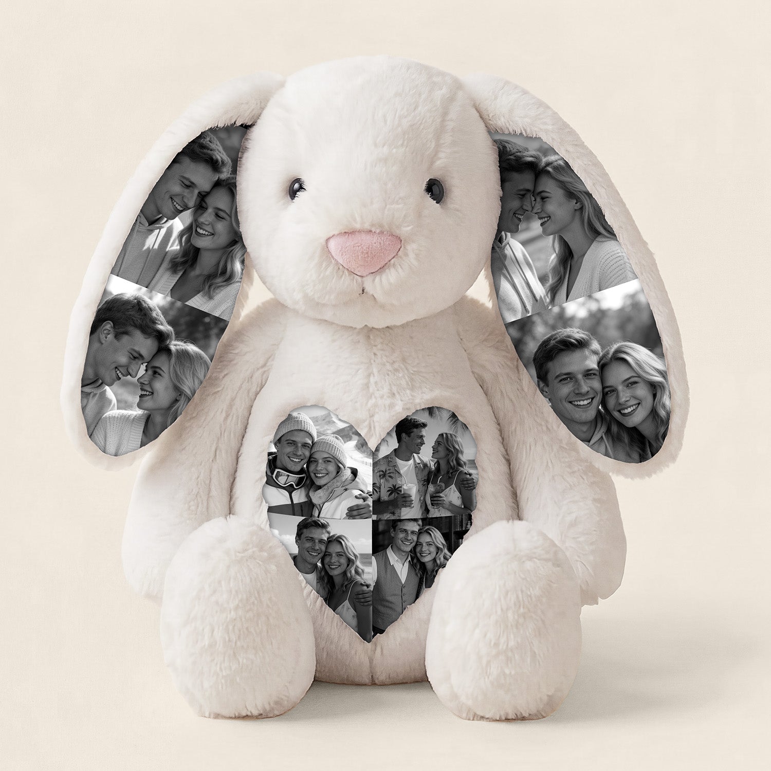 EarMemories Bunny – Custom Photo Plush with Hidden Picture Ears