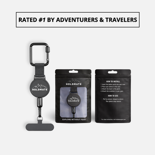 SafeTether – Anti-Drop Phone Tether with Retractable Steel Cord & Carabiner