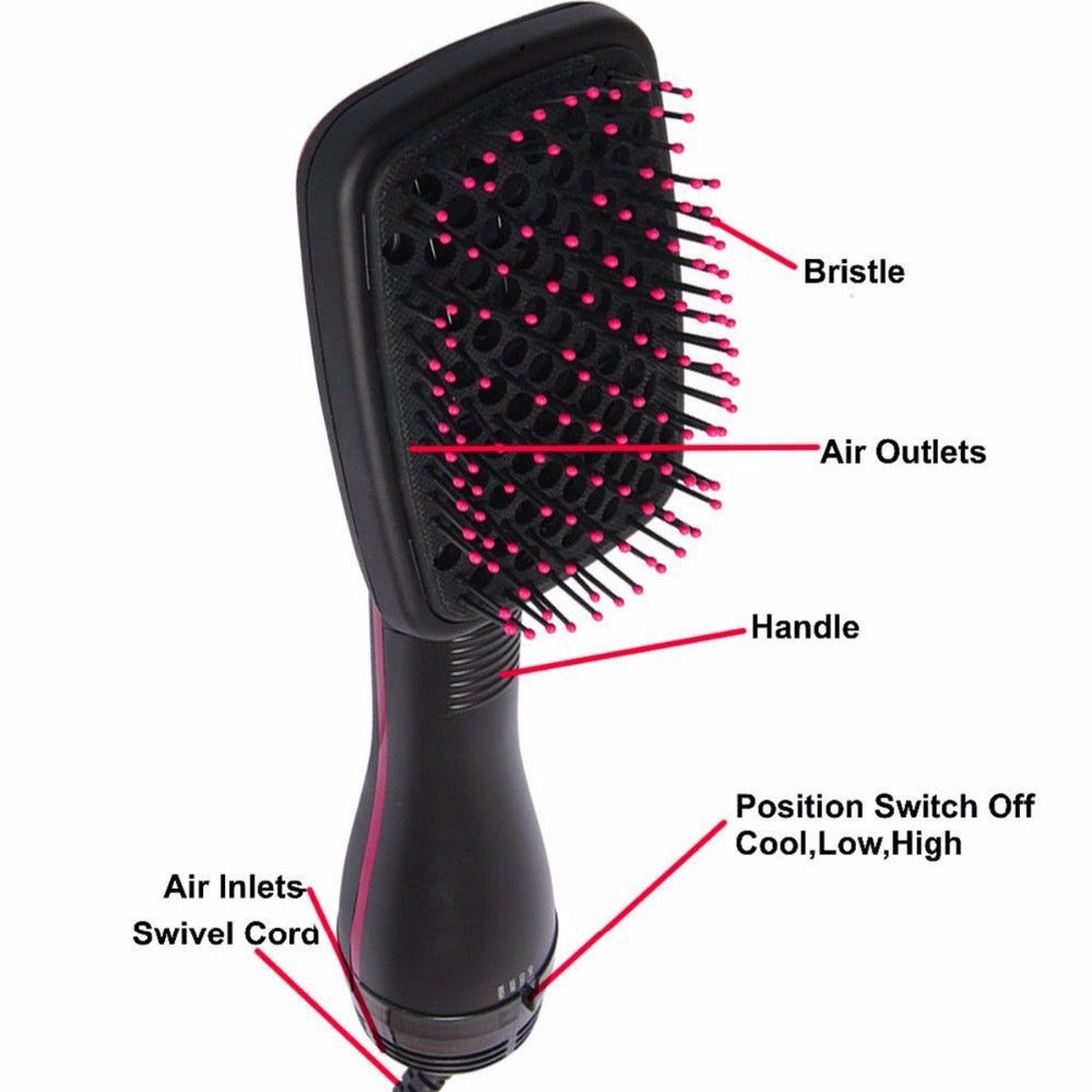 GlideAir – 🔥 2-in-1 Hot Air Brush & Hair Dryer for Fast Drying, Straightening & Everyday Styling