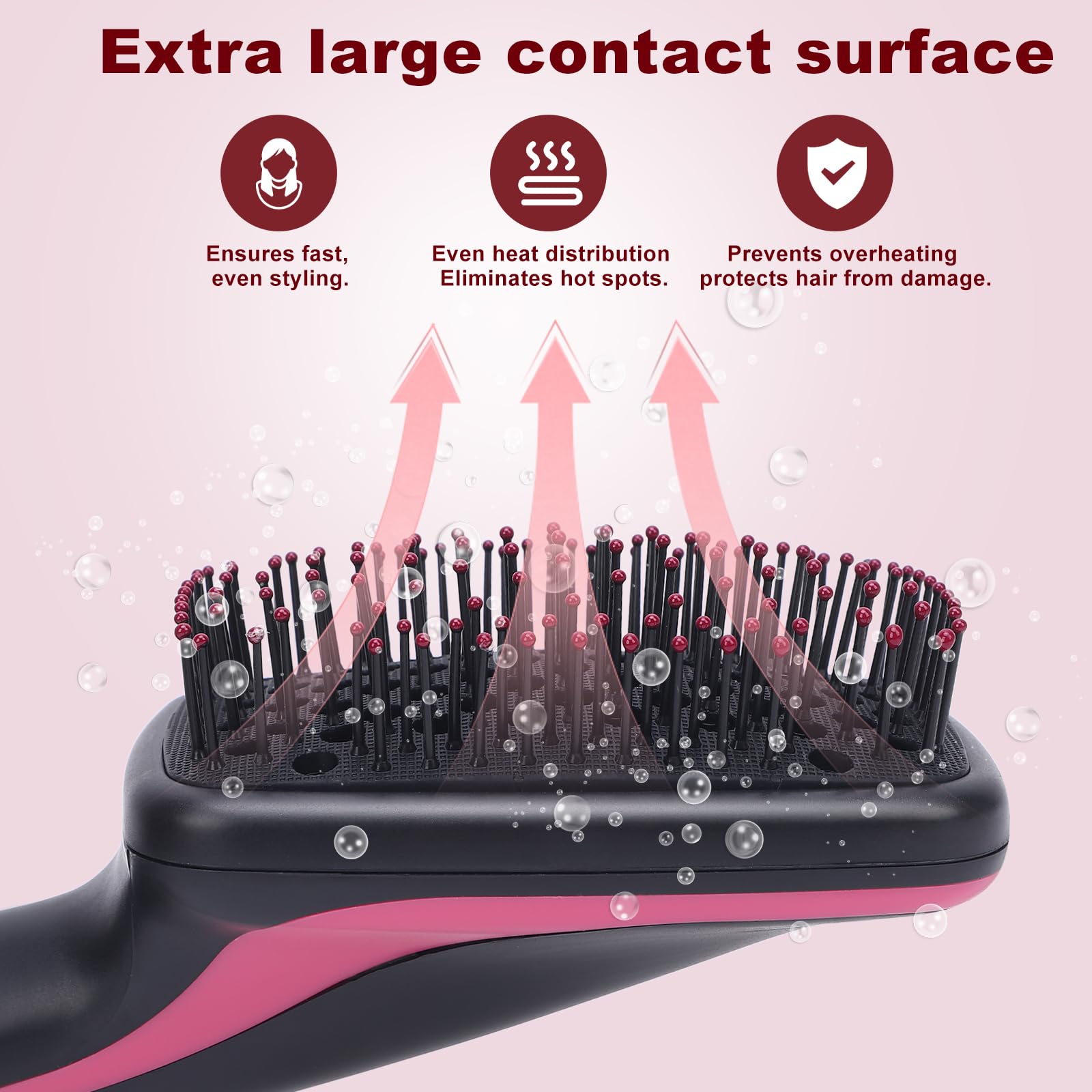 Wide comb hot air brush design