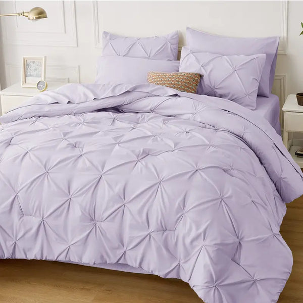 ☁️ CloudPleat – All-Season Pintuck Comforter Set
