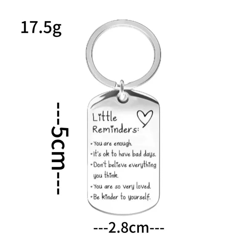 LittleReminders – Inspirational Stainless Steel Dog Tag Keychain