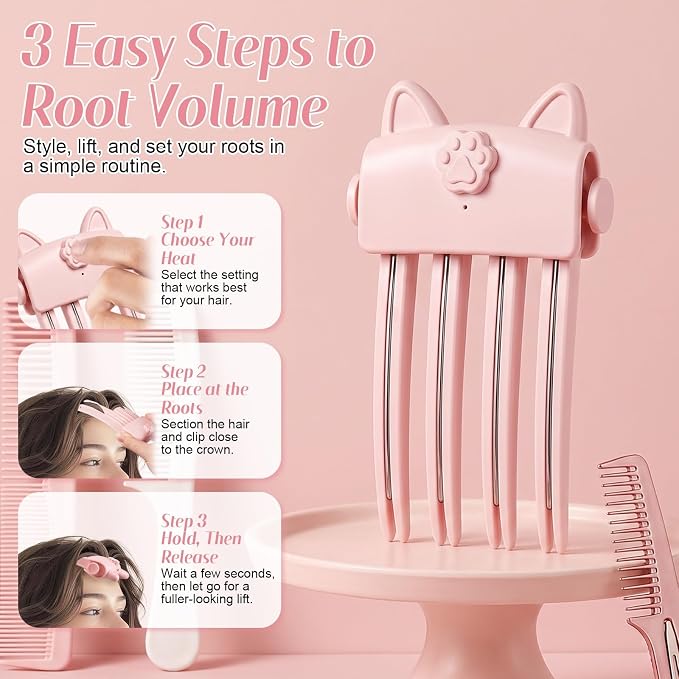 LiftPaw – Cordless Heated Root Volume Clip for Fine, Flat Hair