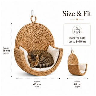 LoftNest – Handwoven Wall-Mounted Cat Bed