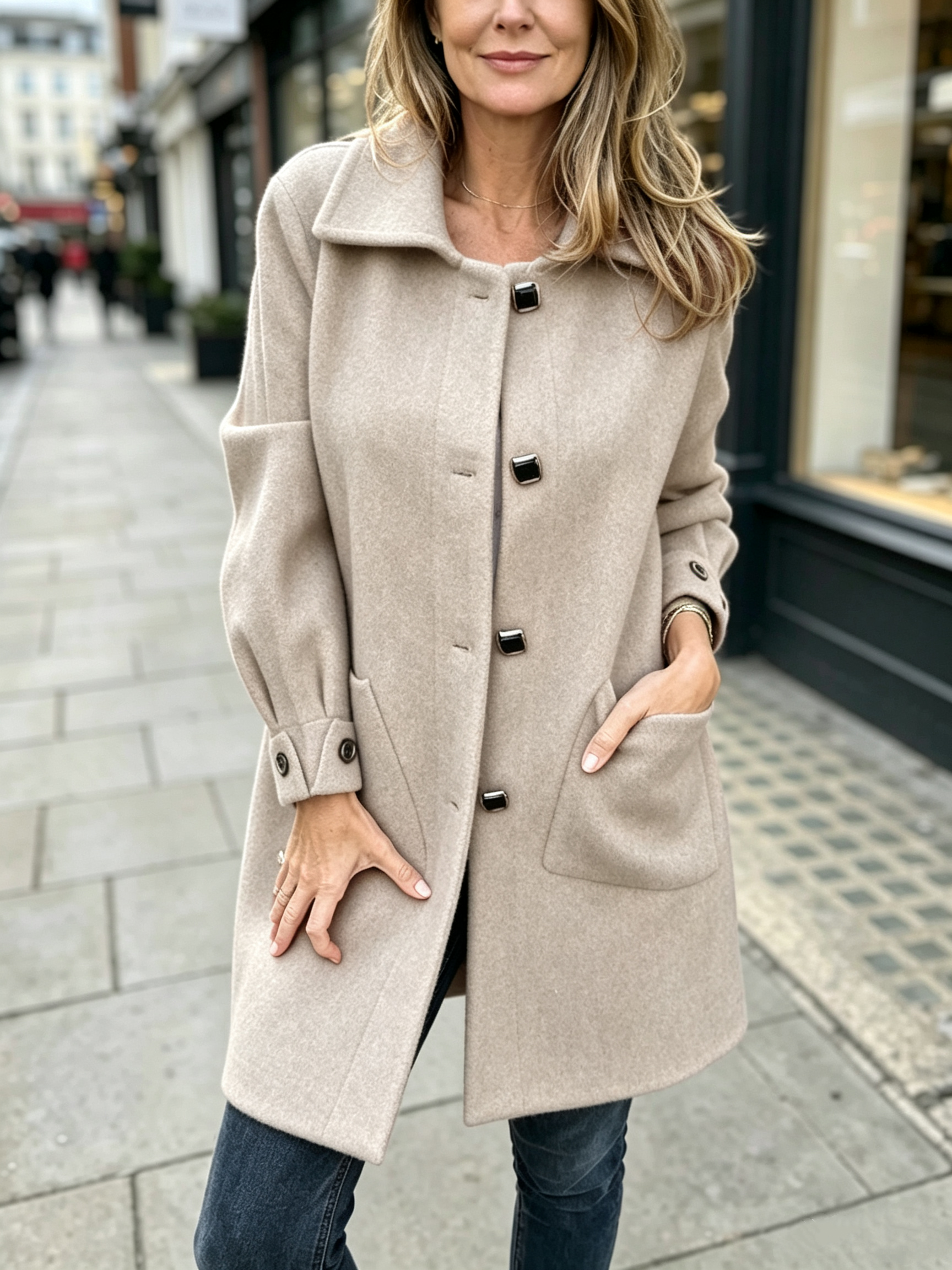 TimelessWool Coat – Women's Classic Wool Blend Coat