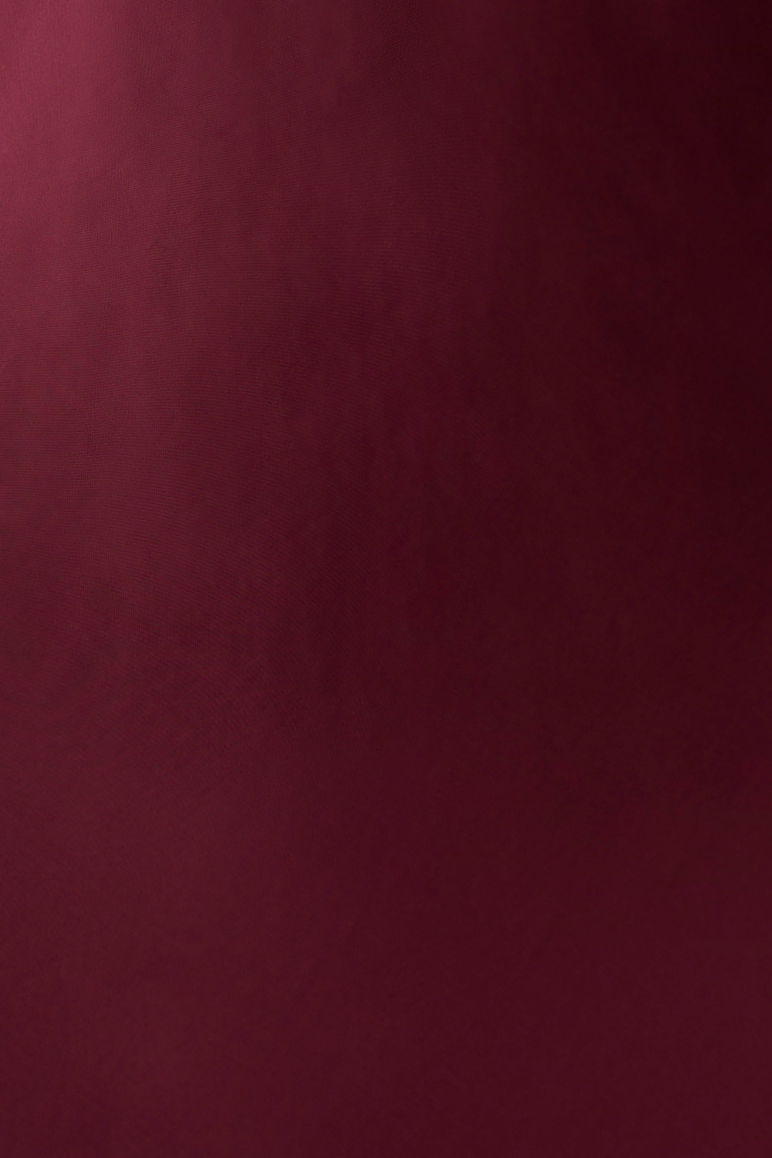 SatinDrape – Burgundy Cut-Out Satin Midi Dress
