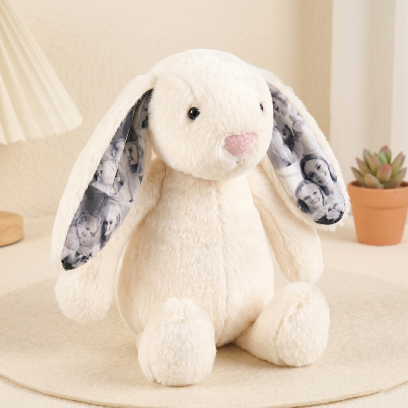 EarMemories – Custom Photo Bunny Plush with Hidden Picture Ears