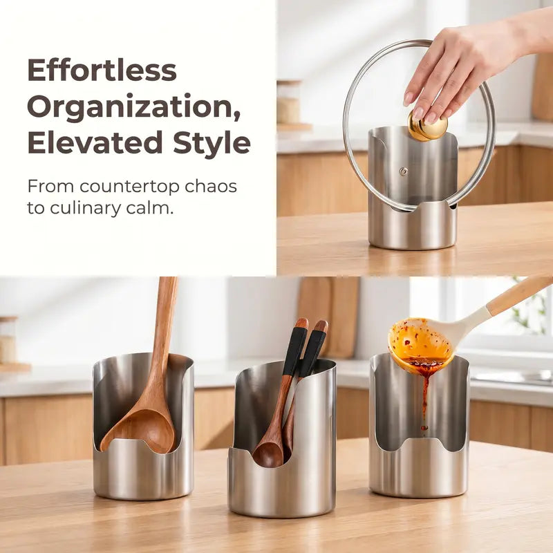 SteelNest – Stainless Steel Utensil Organizer