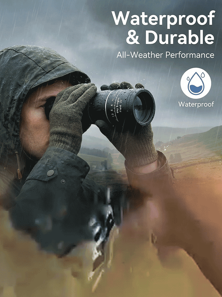 TrailSight – 16x52 HD Monocular, IPX5 Waterproof & Fog-Proof🧭🔭