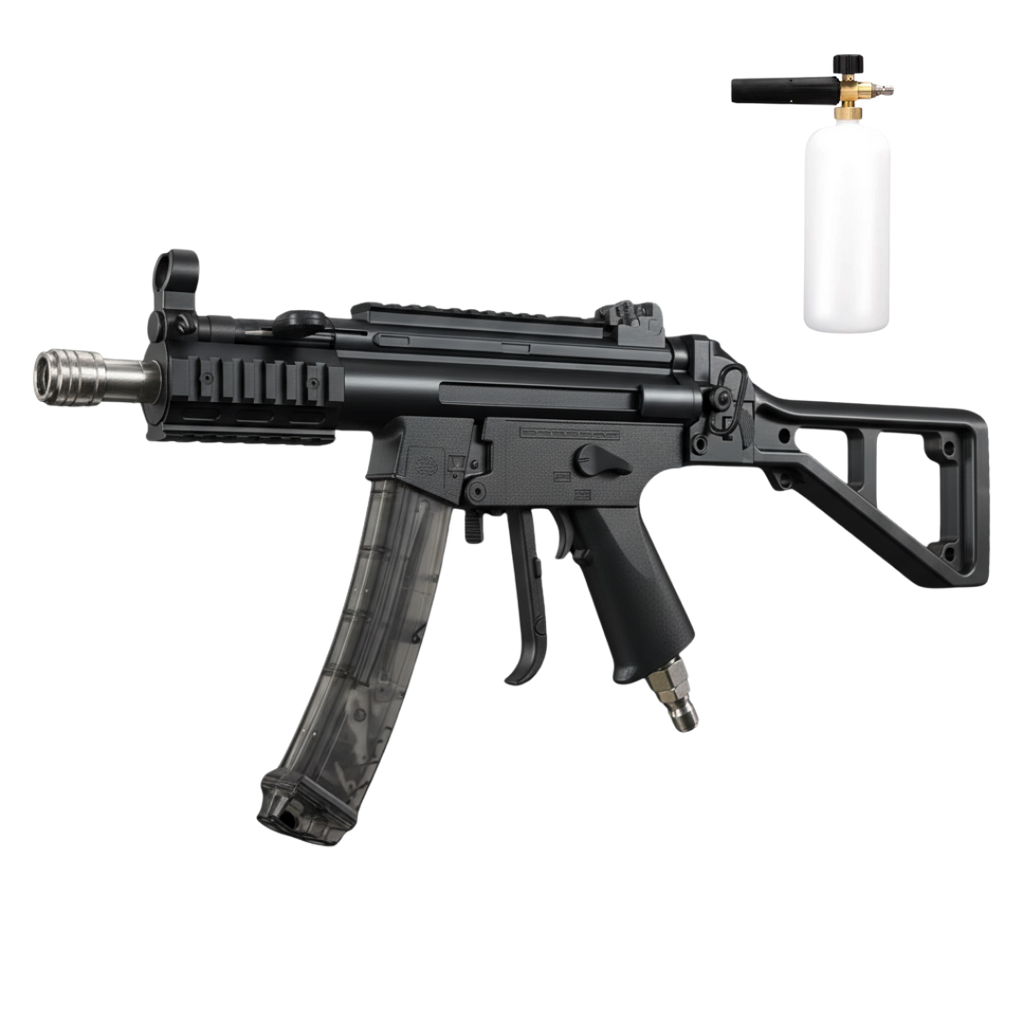 TurboWash X – Tactical-Style Pressure Washer Gun with Foam Cannon