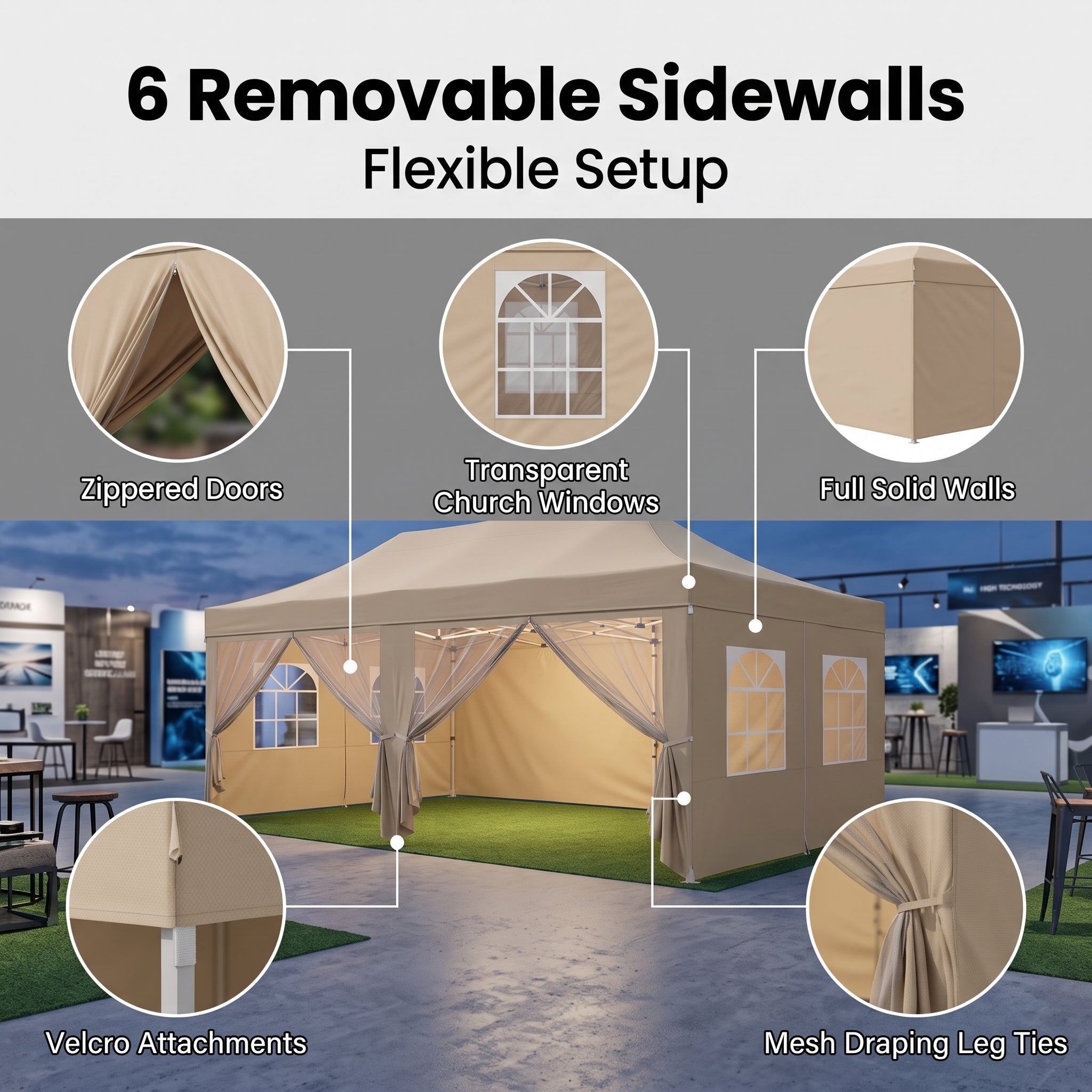 ShadeHaven – Heavy-Duty Pop-Up Canopy Tent with Removable Sidewalls