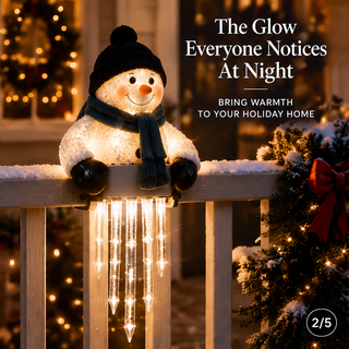 WinterGlow – Christmas Holiday Friends Icicle Railing Lights