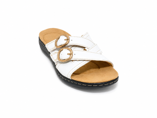 SoftStride – Women’s Leather Slide Sandals for All-Day Comfort