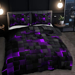 GlowCube – 3D Gradient Duvet Cover Set
