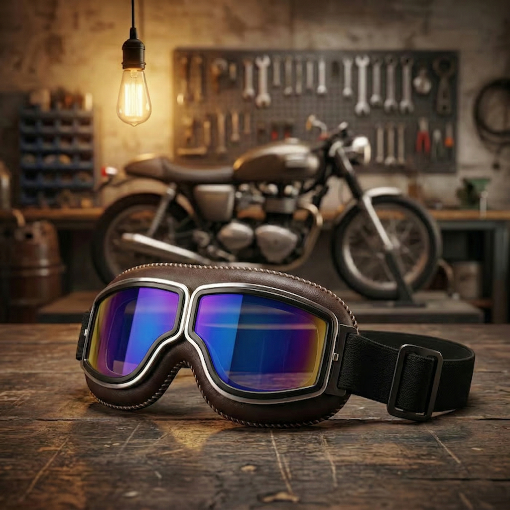 🔥 RetroRide – OTG Vintage Motorcycle Goggles (Fits Over Glasses)