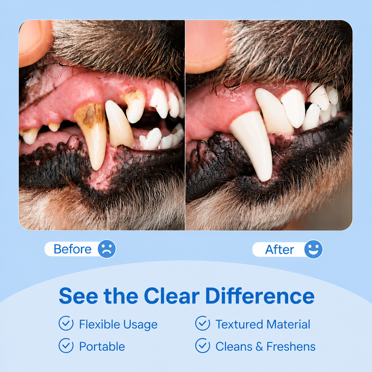 SmileSwipe – No-Rinse Dental Finger Wipes for Dogs & Cats