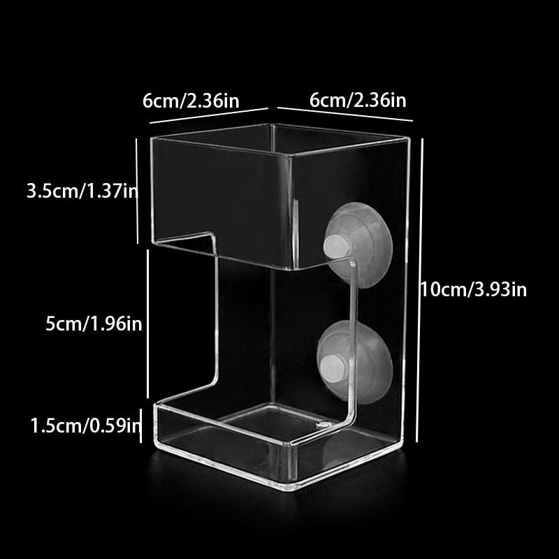 FeedDock – Clear Aquarium Feeding Ring and Tray with Suction Cups