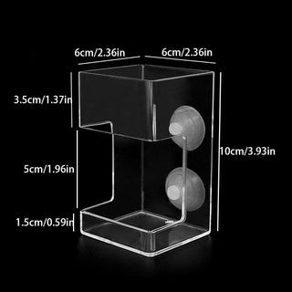 FeedDock – Clear Aquarium Feeding Ring and Tray with Suction Cups