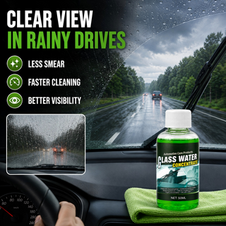 ClearDrive – 🥳💧✨Glass Concentrate: 10 ml Makes 1 L, Cuts Bugs & Grime, Streak-Free 🚗💪